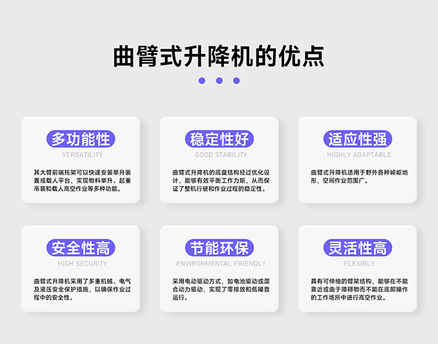 曲臂式升降機優(yōu)點